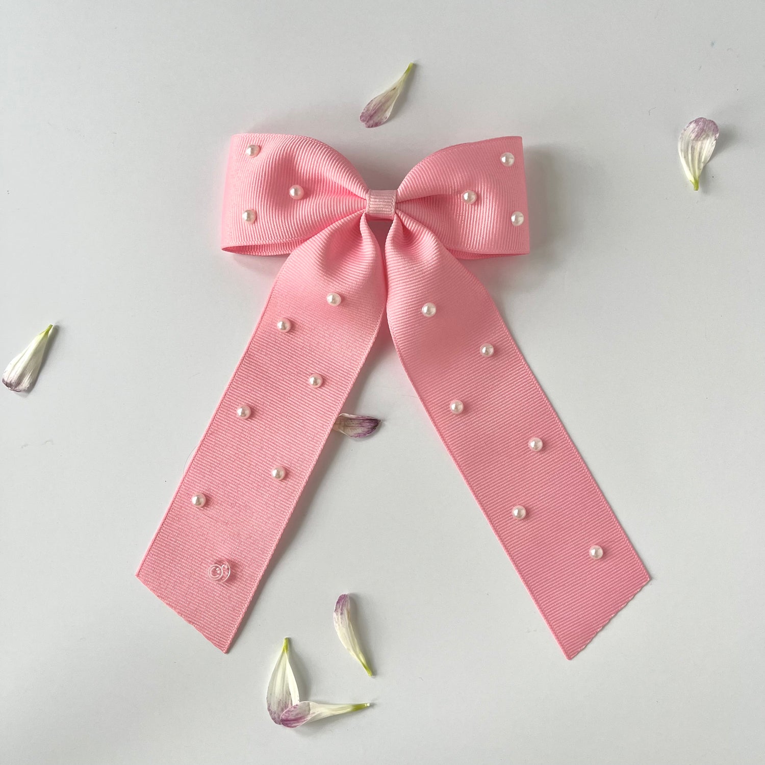 RHINESTONES & PEARL HAIR CLIP BOWS