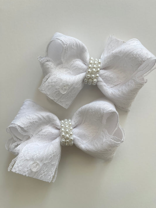 Amanda pearl Lace Bow