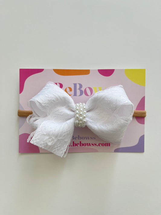 Amanda pearl Lace baby Bow