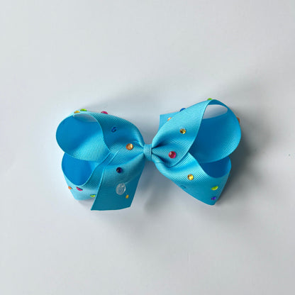 Amanda rhinestones single Bow colorful