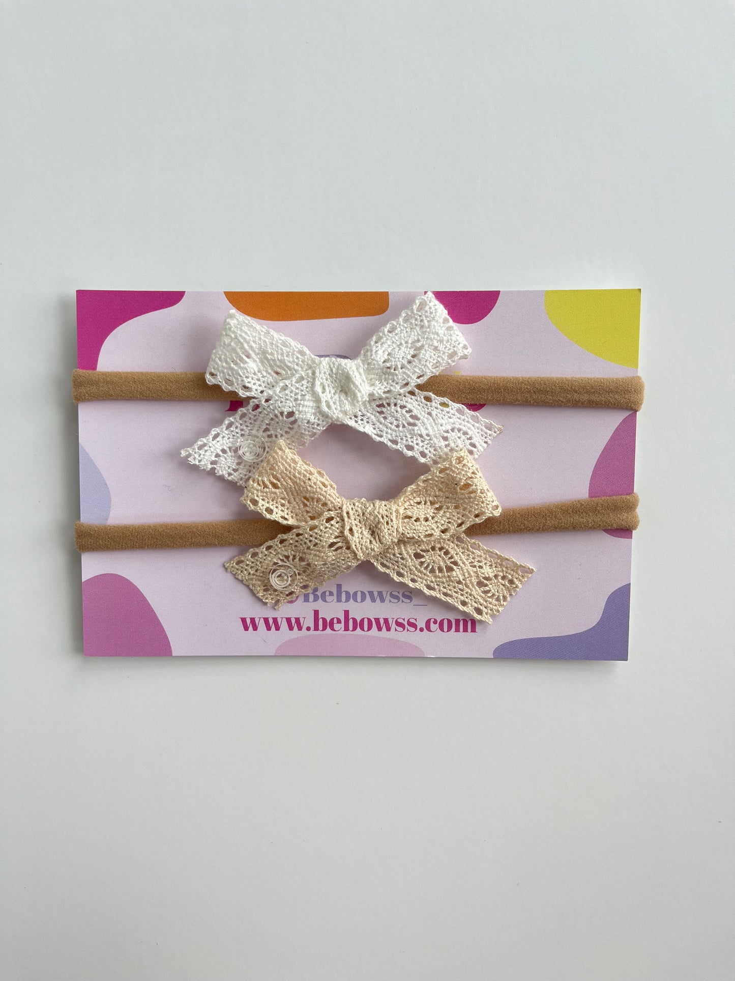 Set of 2 lace Headband Baby Bow