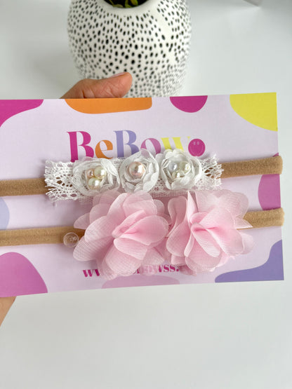 set of 2 baby headband bows