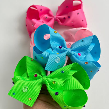 Amanda rhinestones single Bow colorful