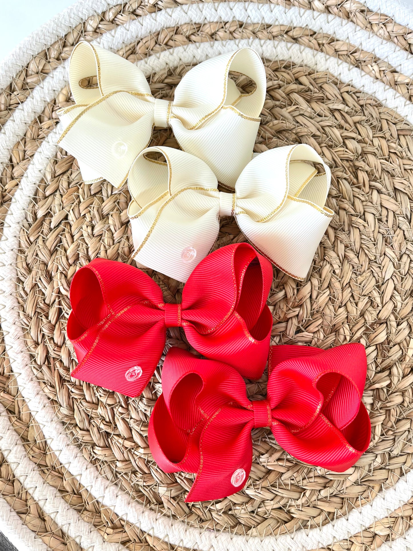 Christmas Pigtail Hair Bows