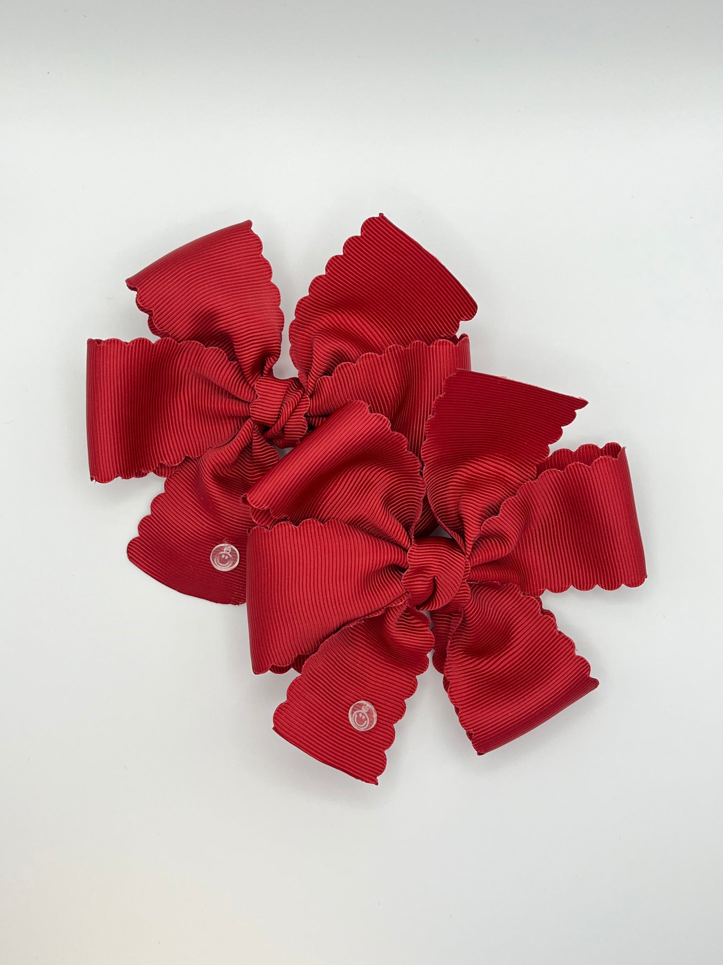 Camila Pair Bow - Scalloped ribbon