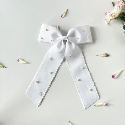 Madison Bow - white bow pearls special edition