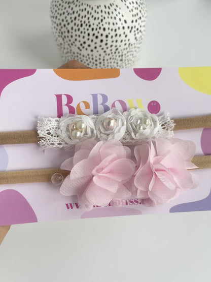 set of 2 baby headband bows