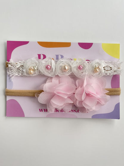 Set of 2 Flower Headband baby bows